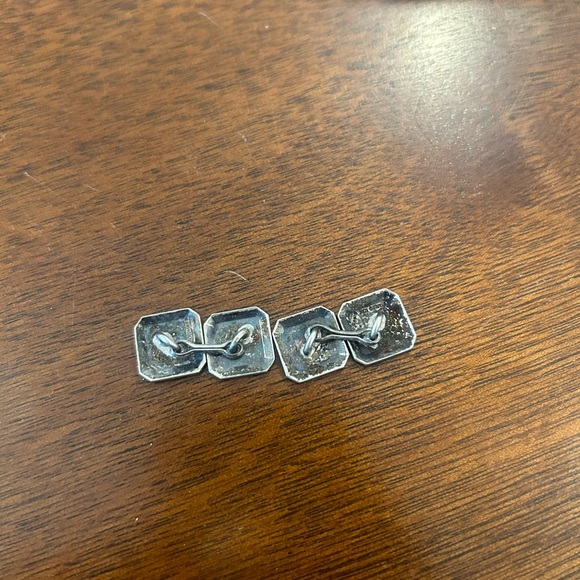 Birks sterling / 10k cufflinks - Picture 2 of 3